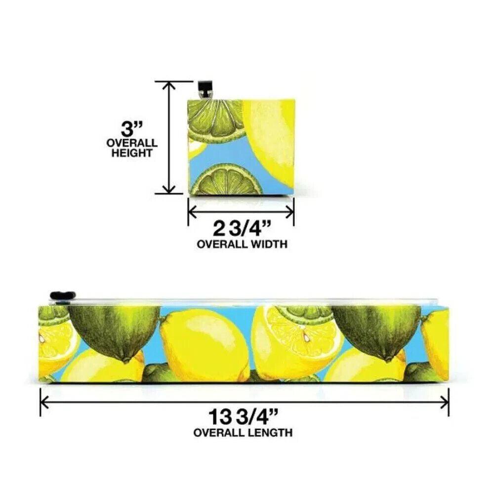ChicWrap Refillable Plastic Wrap Dispenser Lemons Includes One Roll - Sammi's Attic
