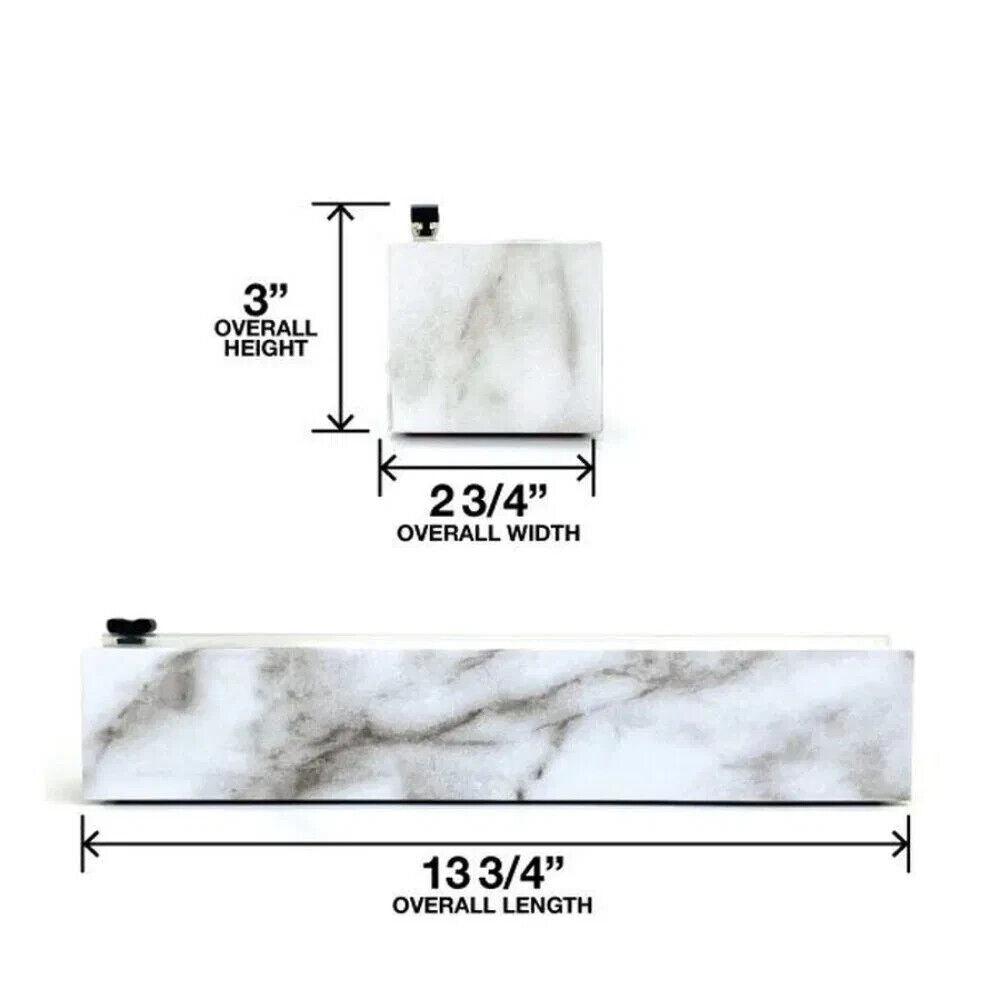ChicWrap Refillable Plastic Wrap Dispenser Marble Includes One Roll