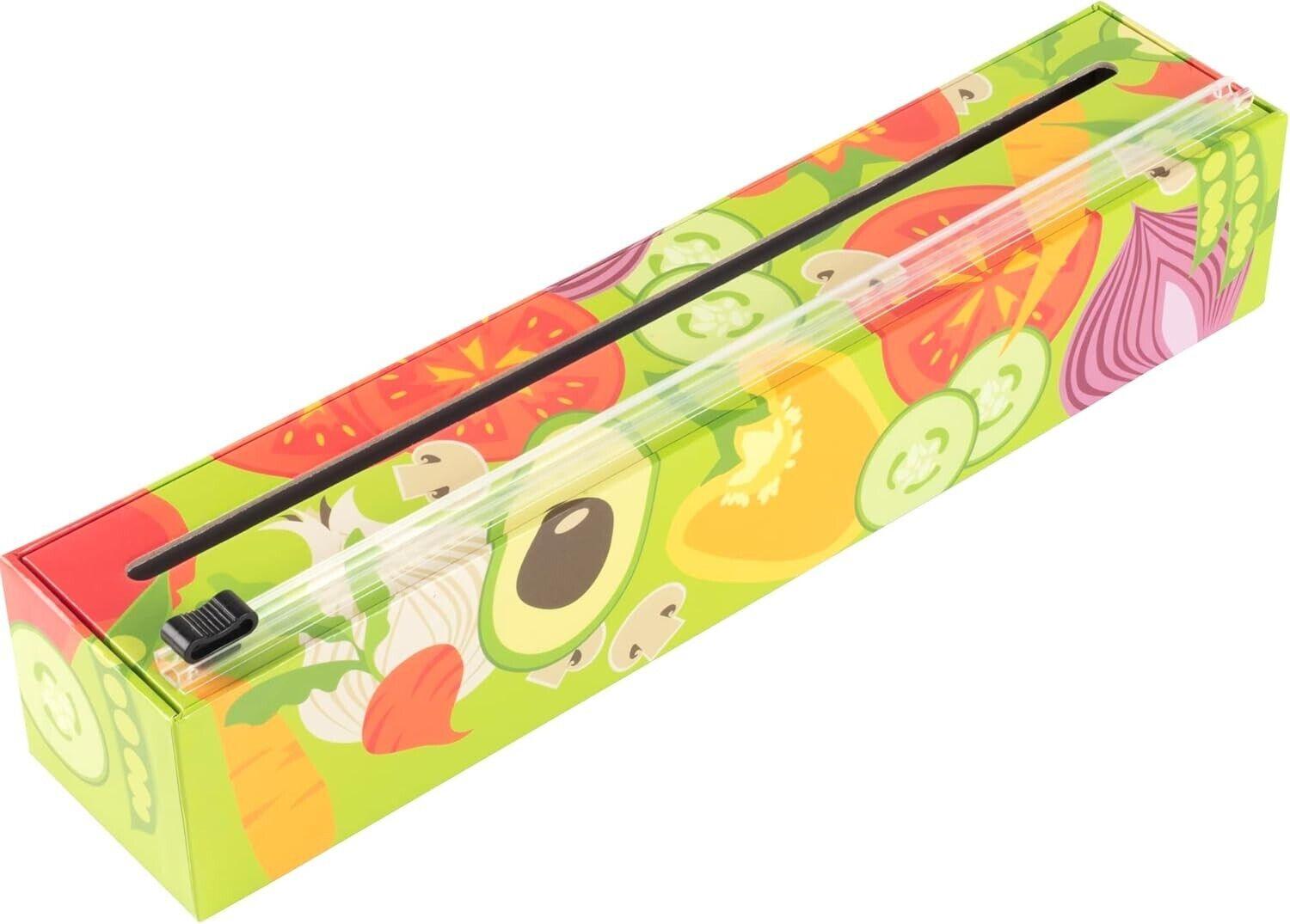 ChicWrap Refillable Plastic Wrap Dispenser Veggies Includes One Roll