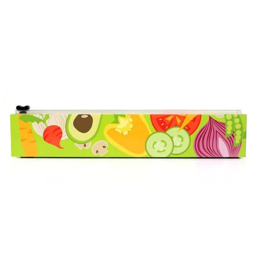 ChicWrap Refillable Plastic Wrap Dispenser Veggies Includes One Roll