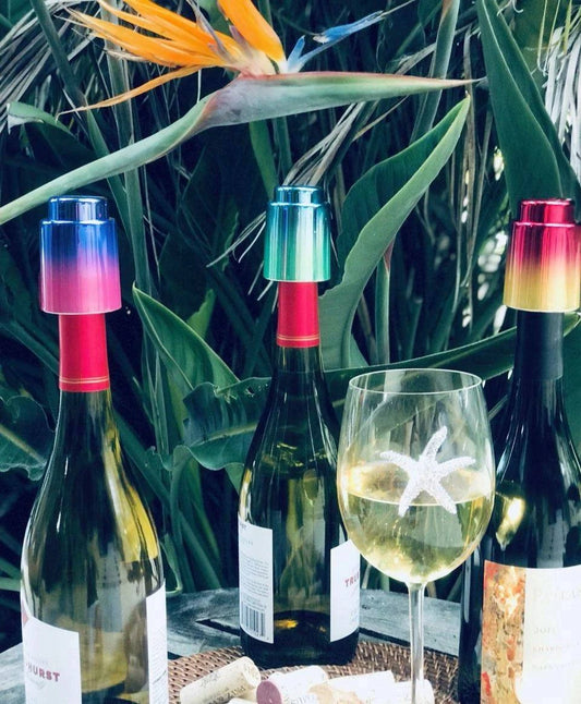 Cork Pops Vacuum Wine Stoppers, Metallic Ombre - Sammi's Attic