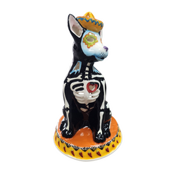 Day of the Dead Dog Tealight Candle House