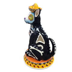 Day of the Dead Dog Tealight Candle House