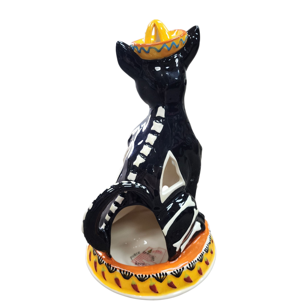 Day of the Dead Dog Tealight Candle House