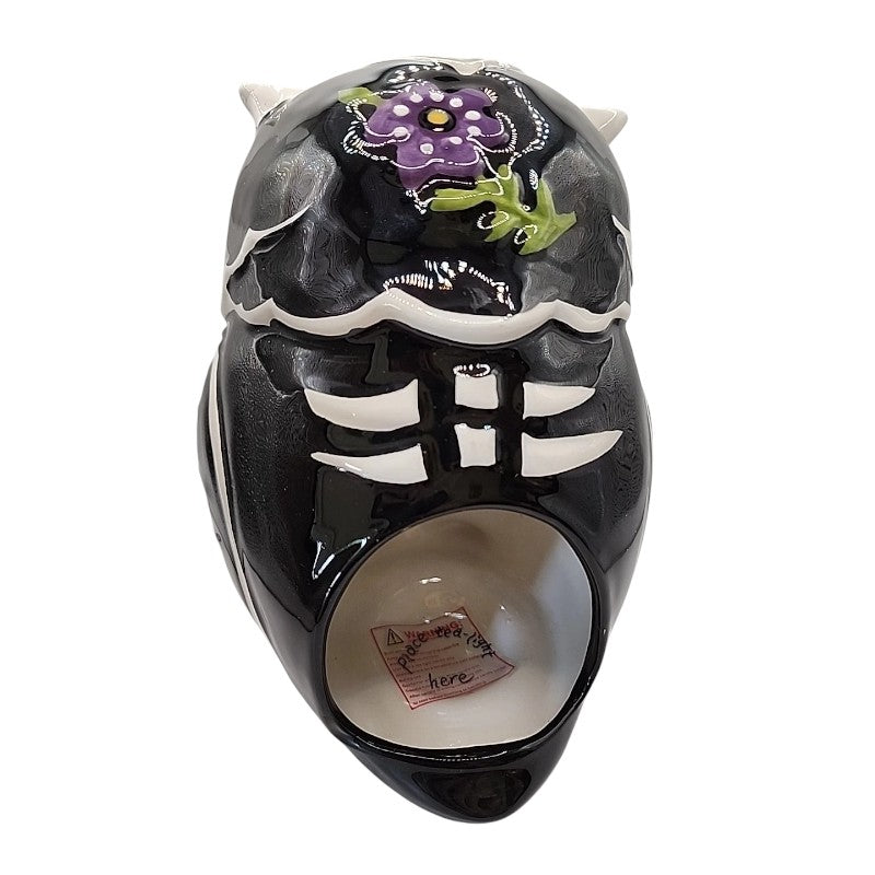 Day of the Dead Owl Tealight Candle House