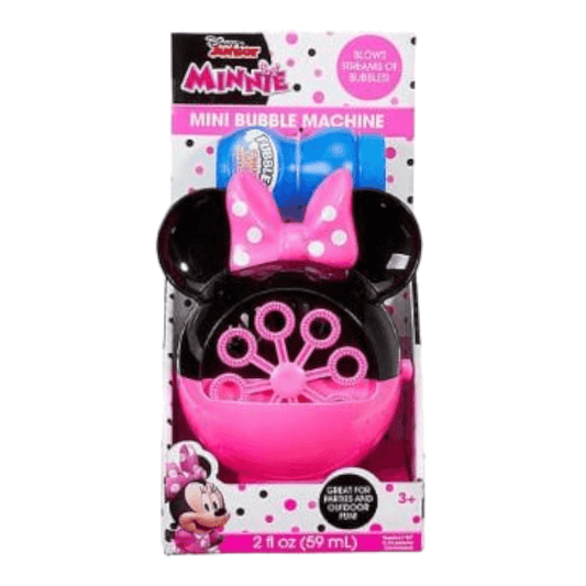 Disney Junior Minnie Mouse Pink Mini Bubble Machine Bubble Blower 2oz Bubbles - Sammi's Attic