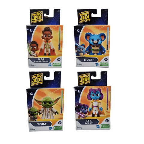 Disney Star Wars Young Jedi Adventures Yoda Kai Nubs & Lys Lot Of 4 Hasbro - Sammi's Attic