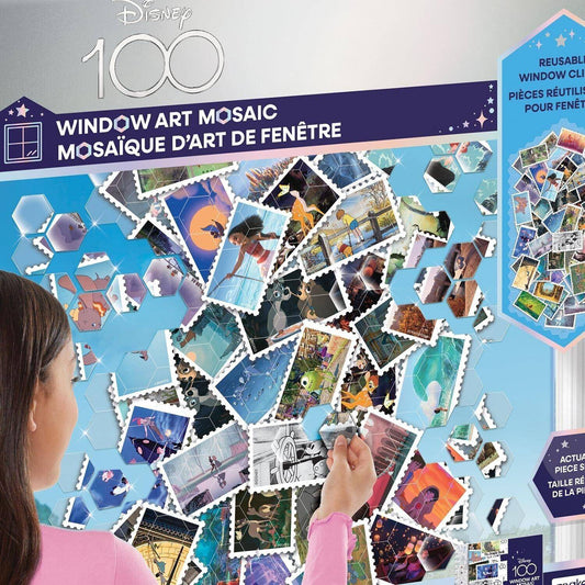 Disney Suncatcher Window Cling Puzzle Art Mosaic Stamps with Story Book - Sammi's Attic