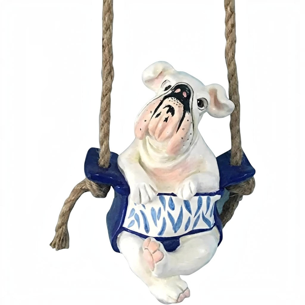 Dog Garden Figurine Hanging Decor | Bulldog