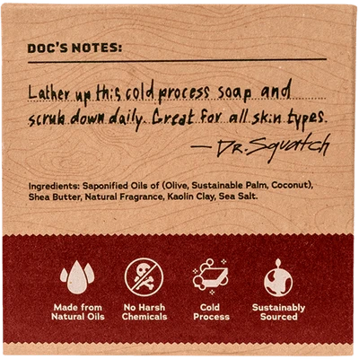 Dr. Squatch Bay Rum Natural Bar Soap 5 oz