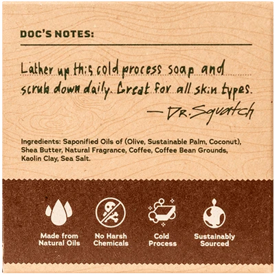 Dr. Squatch Cold Brew Cleanse Natural Bar Soap 5 oz