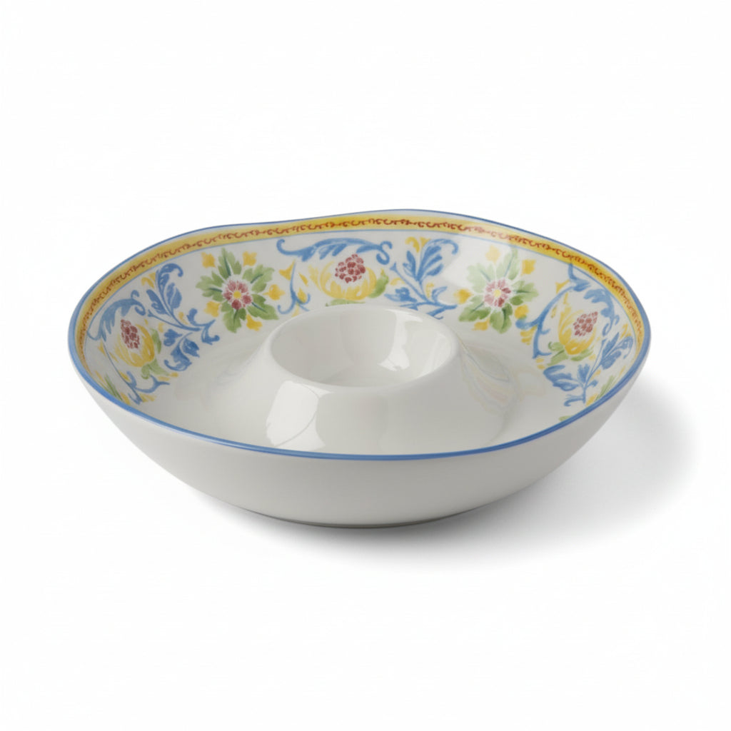 Earthenware Chip and Dip Serving Dish