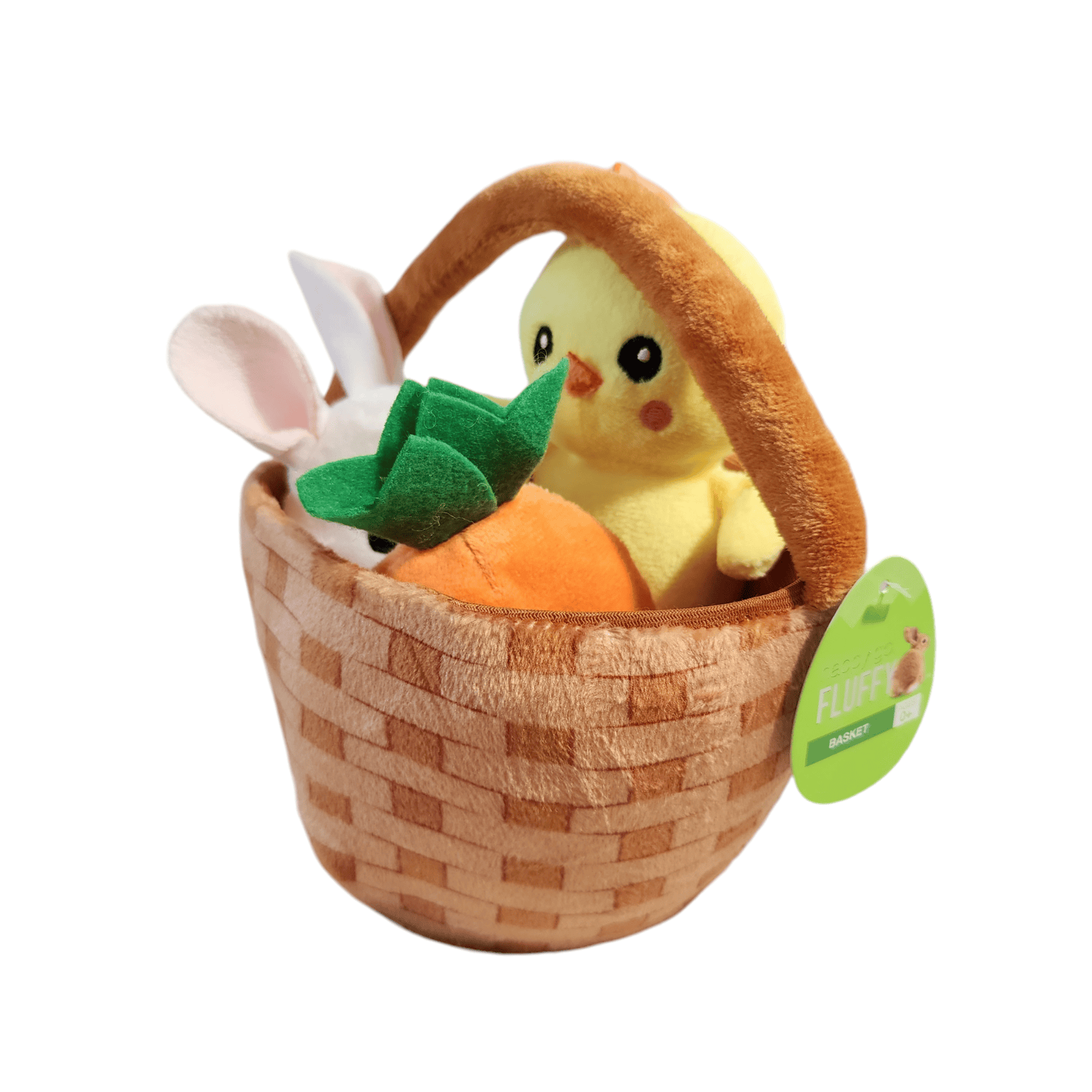 Easter Basket Plush Soft Basket with Stuffed Animals Kids Toy Bunny Chic Carrot - Sammi's Attic