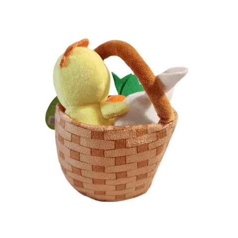 Easter Basket Plush Soft Basket with Stuffed Animals Kids Toy Bunny Chic Carrot - Sammi's Attic