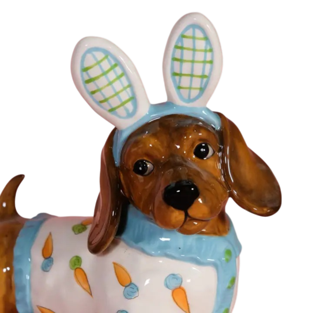 Easter Dachshund Figurine | Dashing in Carrots