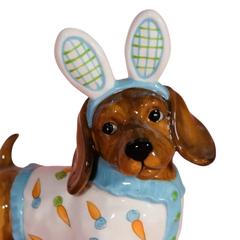 Easter Dachshund Figurine | Dashing in Carrots