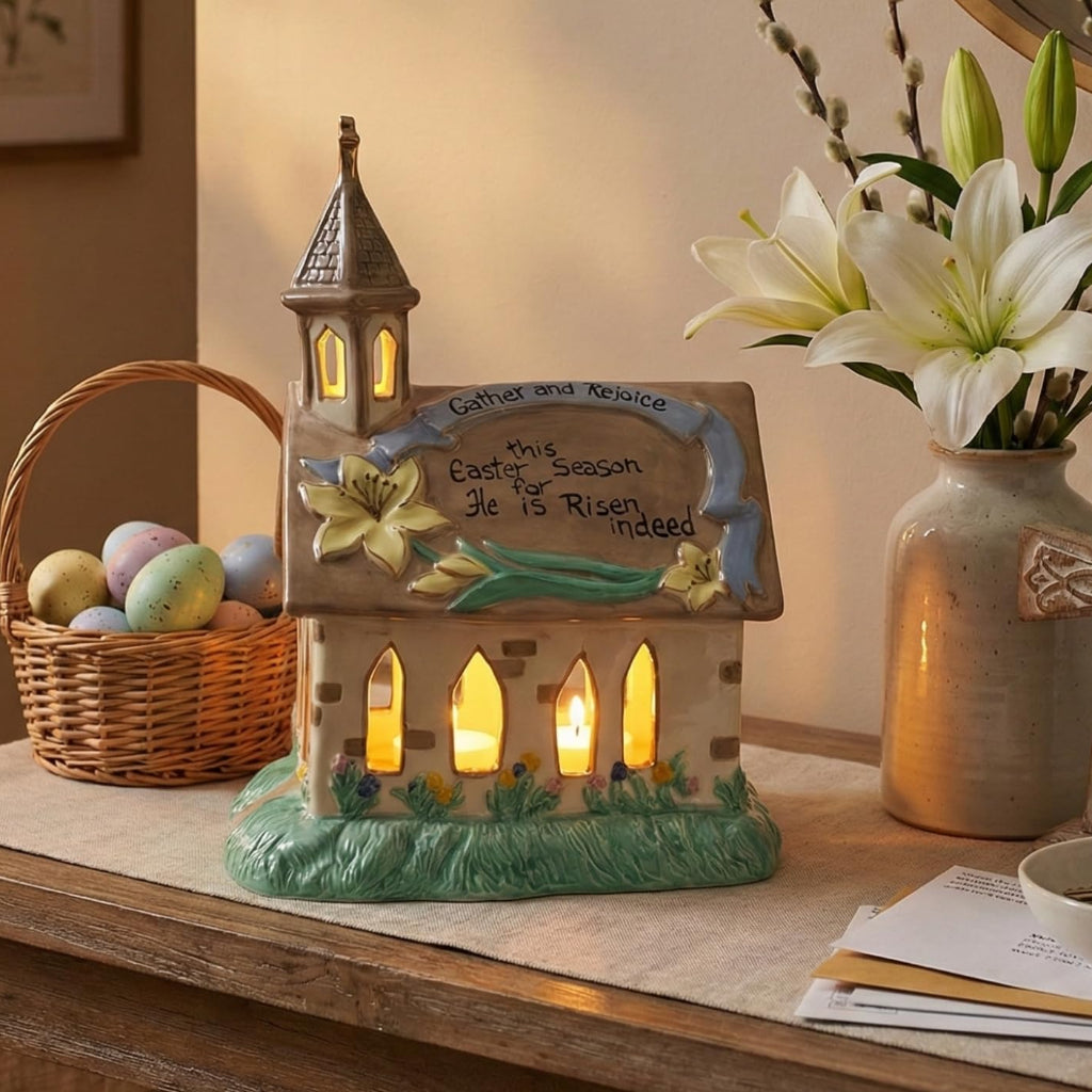 Easter Tealight Holder | Gather and Rejoice Church Candle House