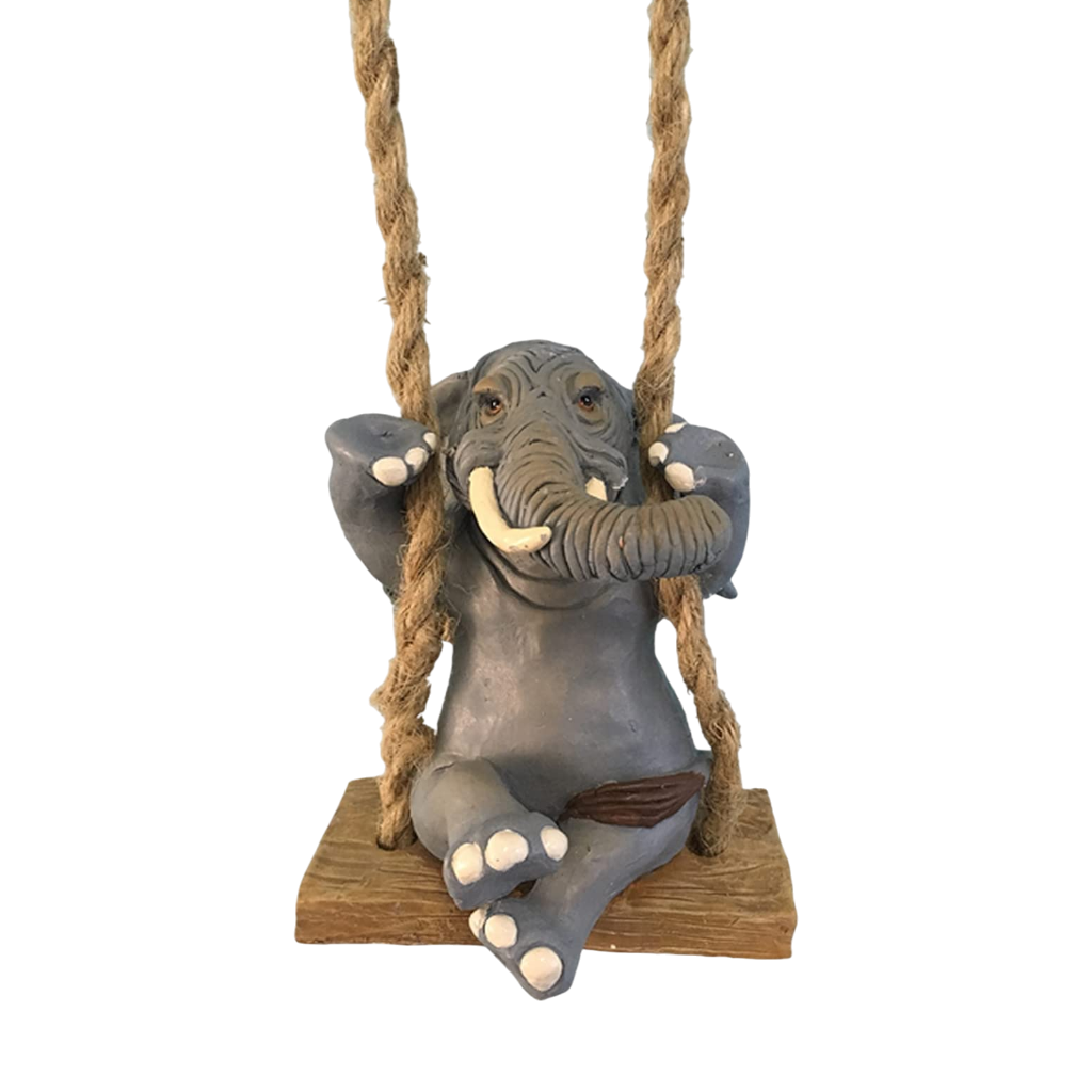Elephant Garden Figurine Hanging Decor