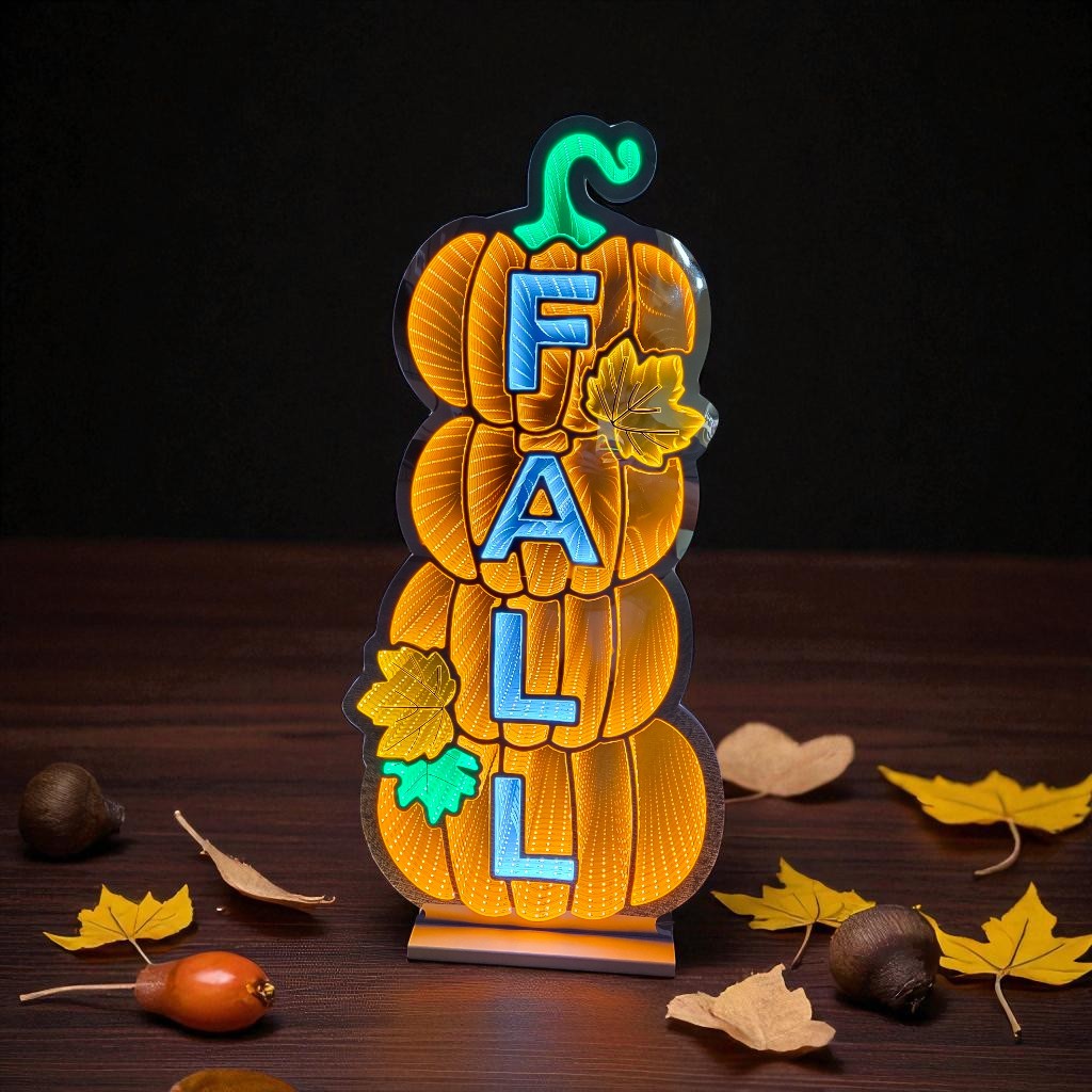 Fall Pumpkin Stack infinity Light 35"H