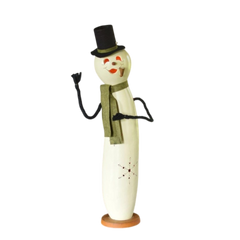 Festive Snowman Gourd | Light Up | Hand Crafted