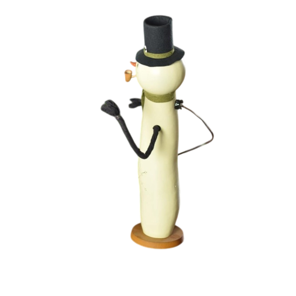 Festive Snowman Gourd | Light Up | Hand Crafted