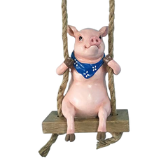 Garden Pig Figurine Hanging Decor