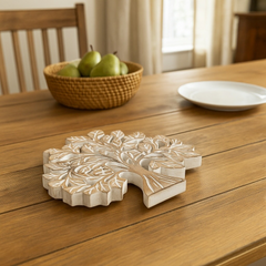 Handcarved Wooden Trivet | Tree of Life