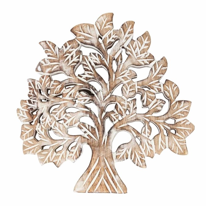 Handcarved Wooden Trivet | Tree of Life