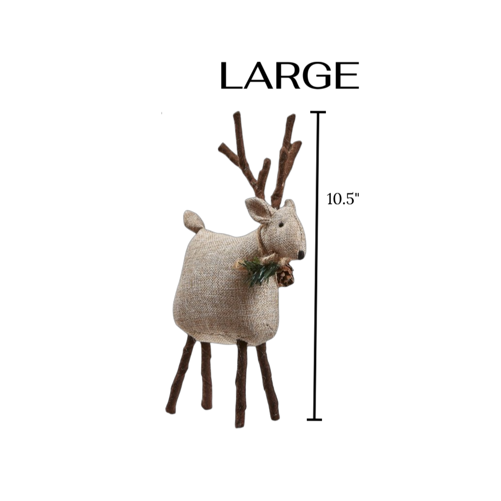 Handmade Christmas Textile Deer | Tweedie Reindeer