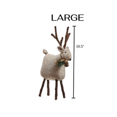 Handmade Christmas Textile Deer | Tweedie Reindeer