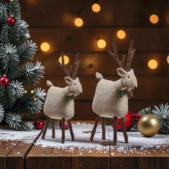 Handmade Christmas Textile Deer | Tweedie Reindeer