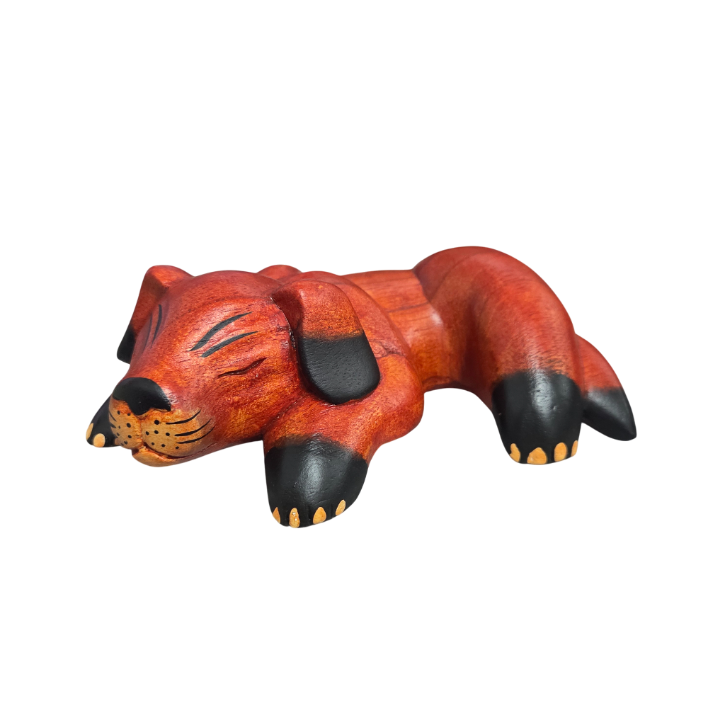 Handmade Wooden Dog Shelf Sitter