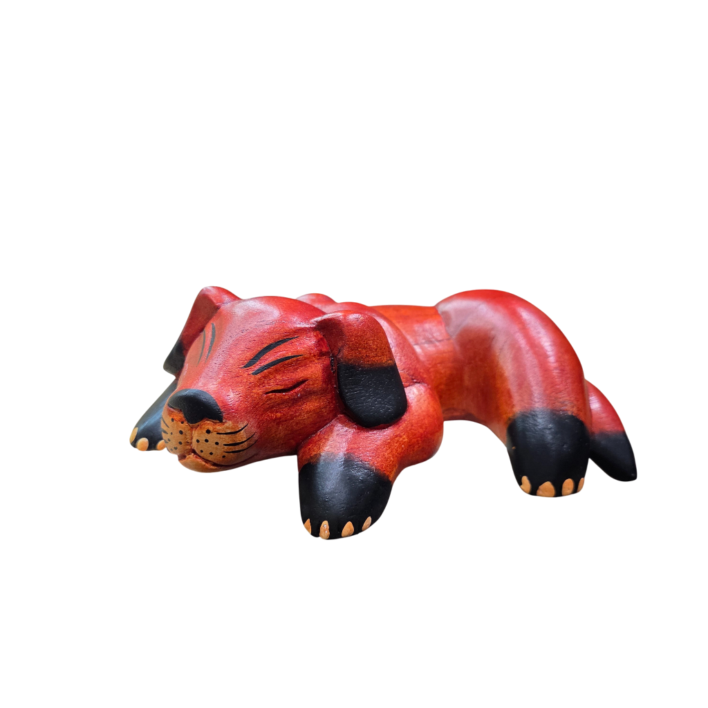 Handmade Wooden Dog Shelf Sitter