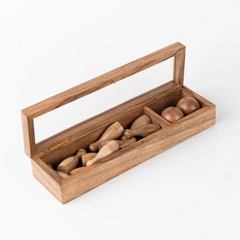 Handmade Wooden Mini Bowling Tabletop Set
