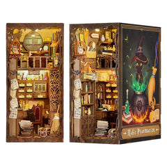 Hands Craft Diy Book Nook Kit: Magic Pharmacist With Dust Cover