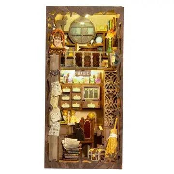 Hands Craft Diy Book Nook Kit: Magic Pharmacist With Dust Cover