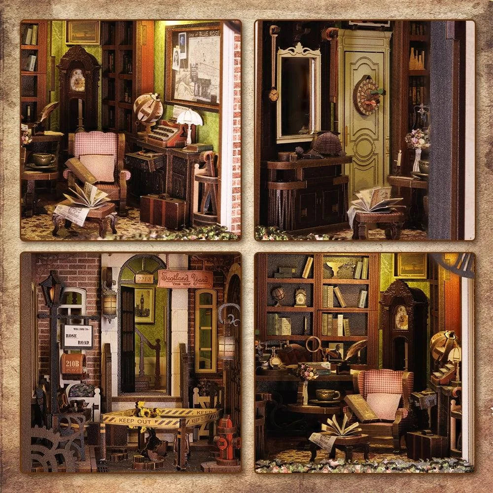 Hands Craft Diy Book Nook Kit: Rose Detective Agency With Dust Cover