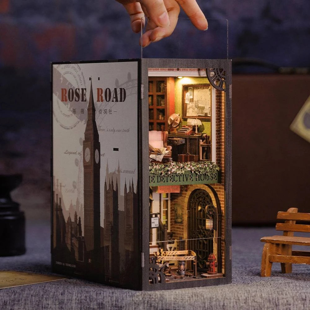 Hands Craft Diy Book Nook Kit: Rose Detective Agency With Dust Cover