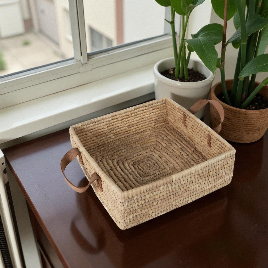 Handwoven Square Basket | Date Palm