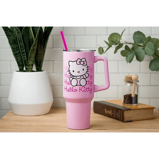 Hello Kitty Stainless Steel Insulated Tumbler with Straw and Lid Dual Sided 40oz - Sammi's Attic