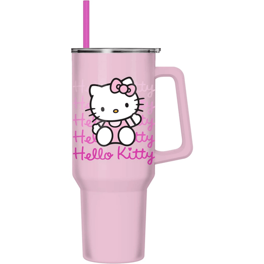 Hello Kitty Stainless Steel Insulated Tumbler with Straw and Lid Dual Sided 40oz - Sammi's Attic