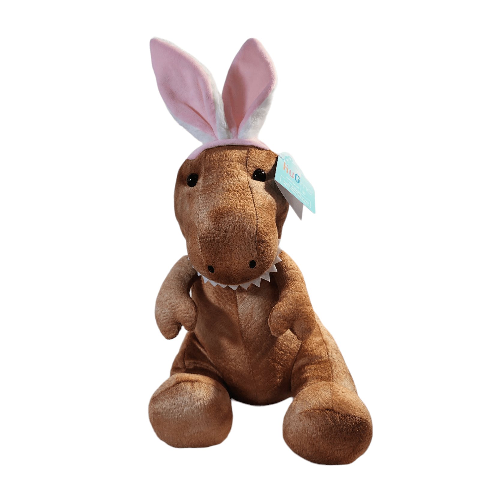 Hug Me Dinosaur T-Rex with Bunny Ears Easter Stuffed Animal Plush 14" - Sammi's Attic