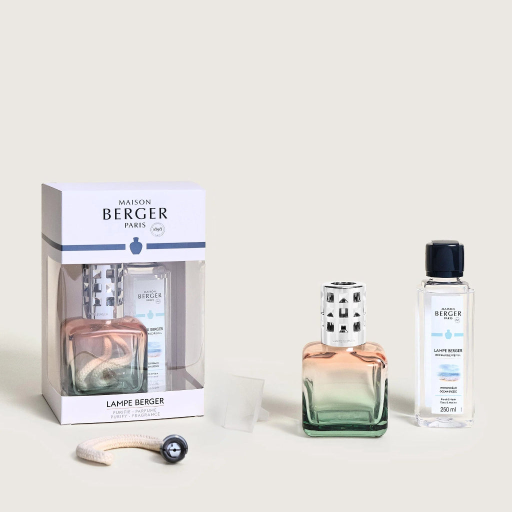 Ice Cube Peach & Green Lamp Gift Set by Maison Berger