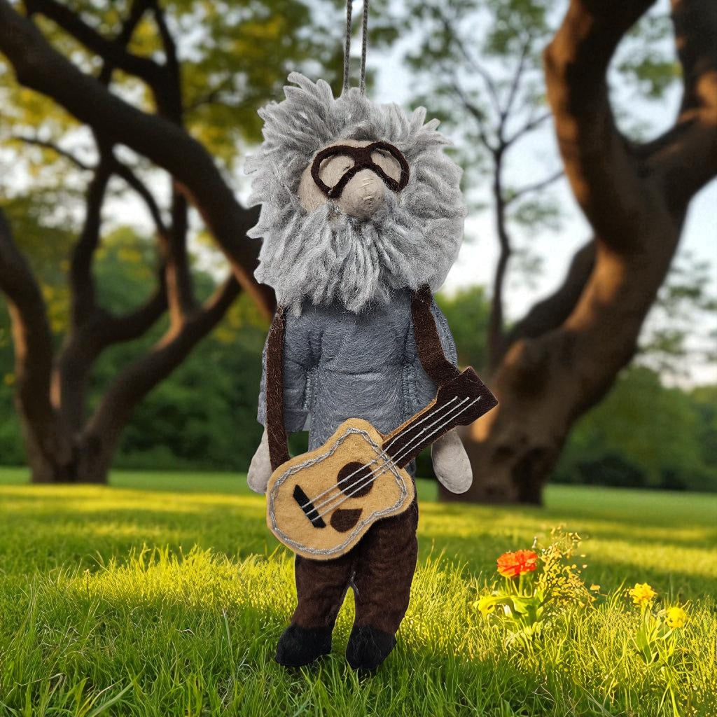 Jerry Garcia Ornament | Handcrafted Felt Hanging Decor