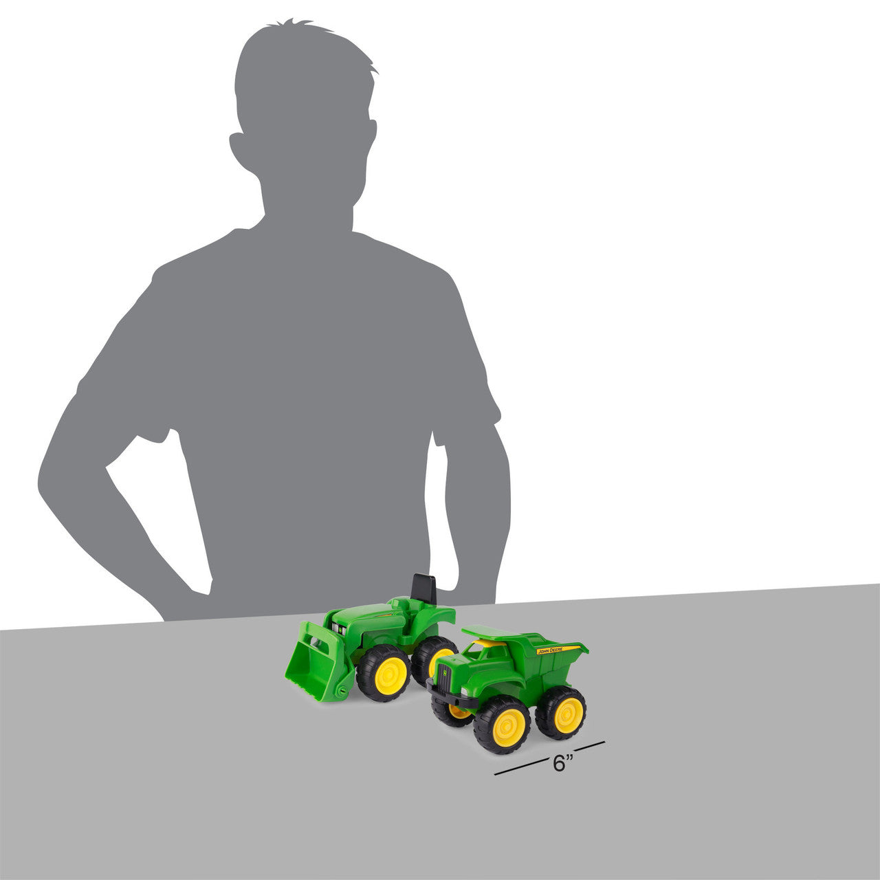 John Deere Dump Truck and Loader Toy Set 6 Inch