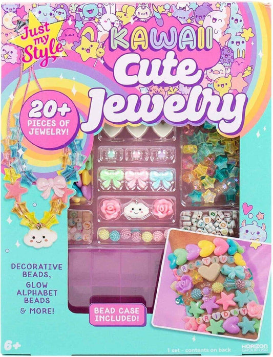 Kawaii Cute Charms Jewelry Making Kit Beads Glow Alphabet with Bead Case - Sammi's Attic