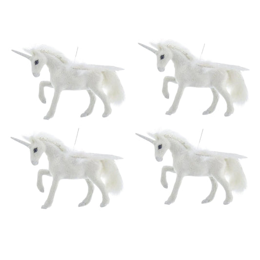 Kurt Adler White Feather Pegasus Ornament (4 Pack) - Sammi's Attic