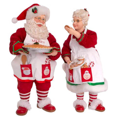 Kurt S. Adler Fabriché Mr. and Mrs. Santa Display Figures | 2-Piece Set