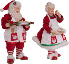 Kurt S. Adler Fabriché Mr. and Mrs. Santa Display Figures | 2-Piece Set