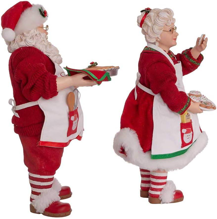 Kurt S. Adler Fabriché Mr. and Mrs. Santa Display Figures | 2-Piece Set